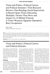 Twins and Politics: Political Careers and Political Attitudes