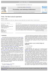 Twins: The Finest Natural Experiment