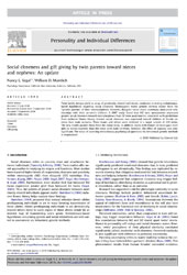 Social closeness and gift giving by twin parents toward nieces and nephews: An update